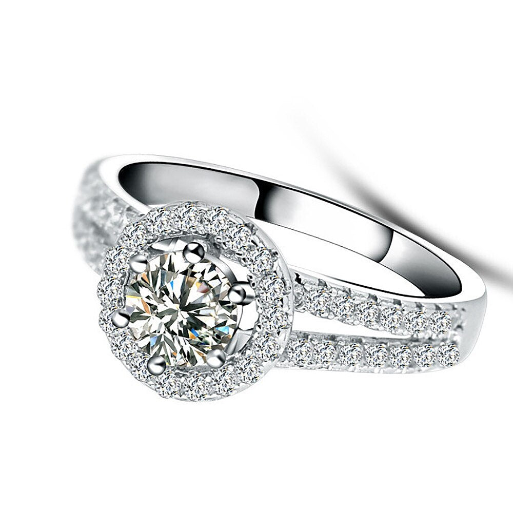 Radiant Harmony - V-Type Moissanite Ring