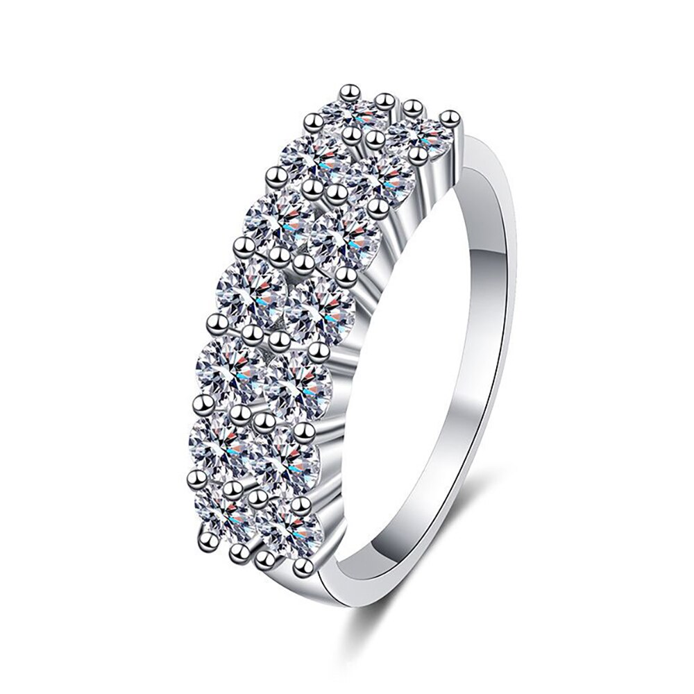 Glistening Array - Moissanite Ring