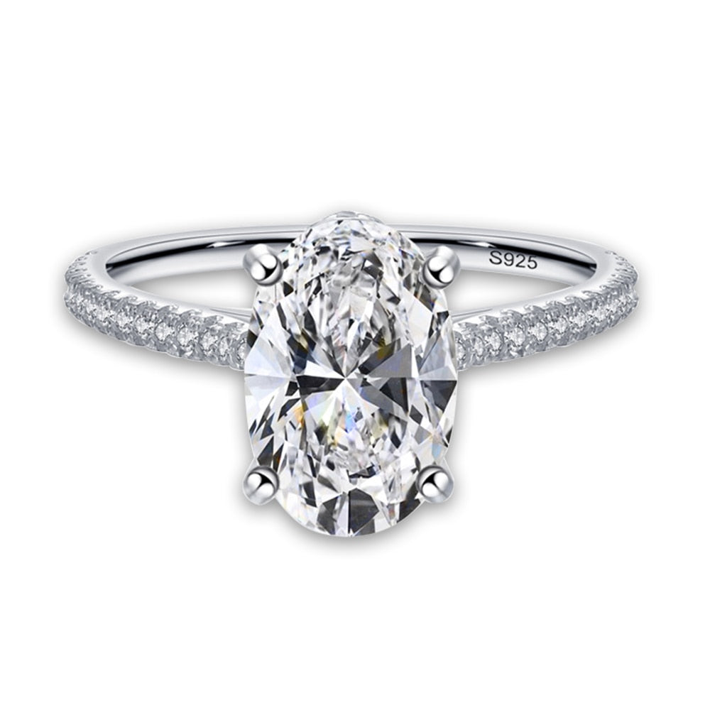 Timeless Elegance - Oval Cut Moissanite Engagement Ring