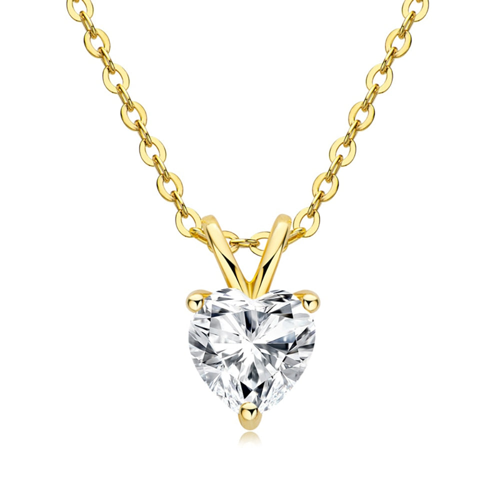 Heart's Whisper - Moissanite Pendant Necklace