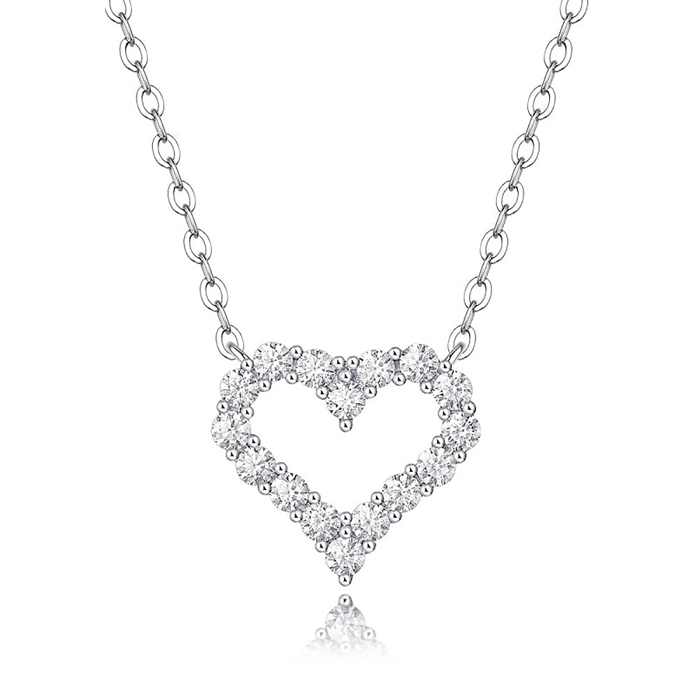 Love's Sparkle - Heart Pendant Necklace