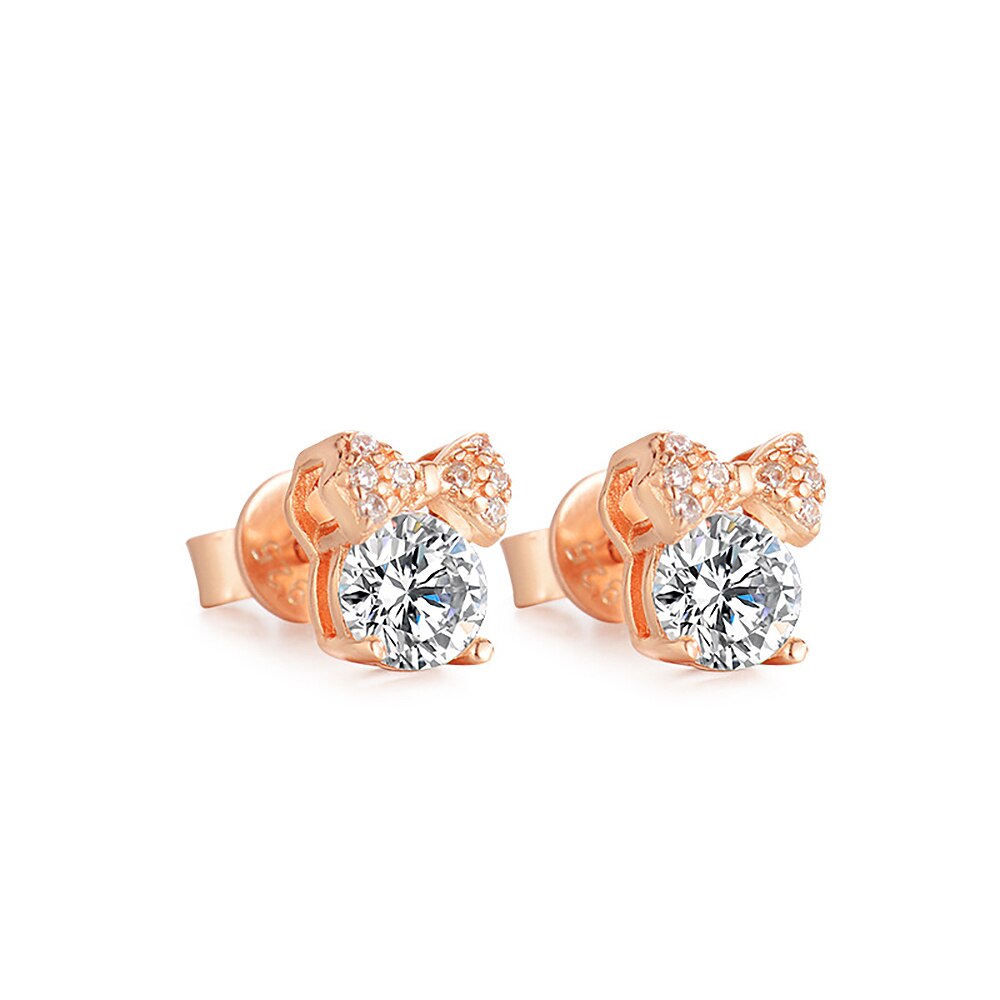 Champagne Éclat - Bowknot Stud Earrings