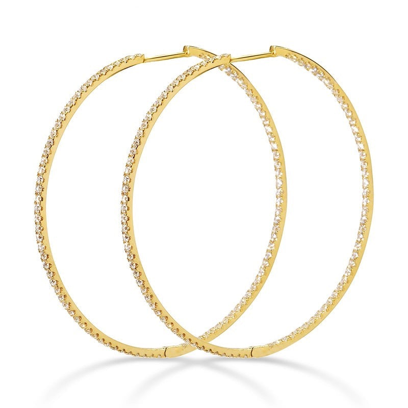 Golden Halo - Hoop Earrings in Yellow Gold